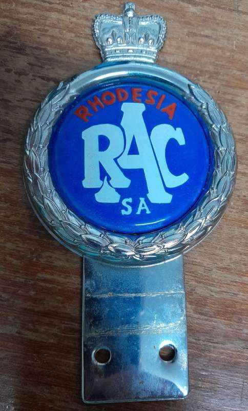 RHODESIA ROYAL AUTOMOBILE CLUB - QC NUMBERED CAR BADGE -