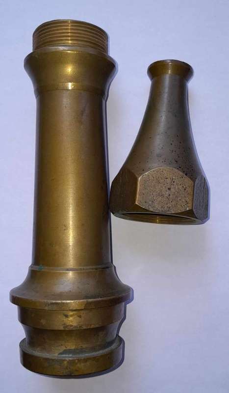 BRASS FIRE HOSE NOZZLE