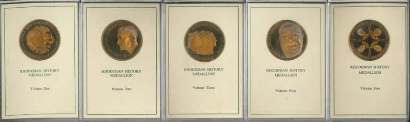 RHODESIA HISTORY MEDALLIONS VOL. 1-5