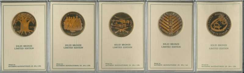 RHODESIA HISTORY MEDALLIONS VOL. 1-5