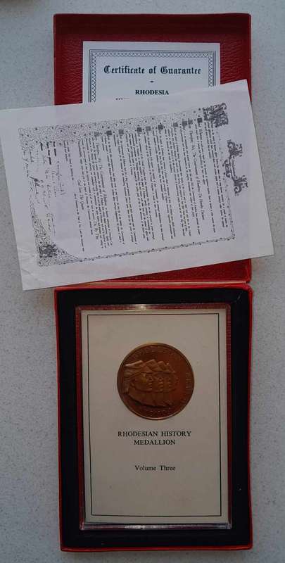 RHODESIA HISTORY MEDALLIONS VOL. 1-5