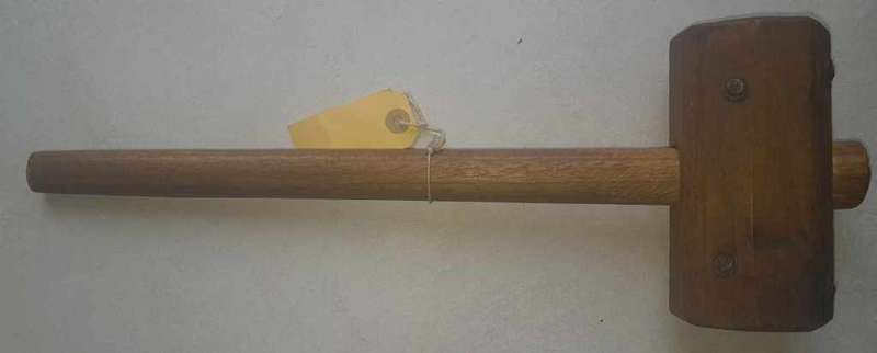 WW II WOODEN TENT PEG MALLET