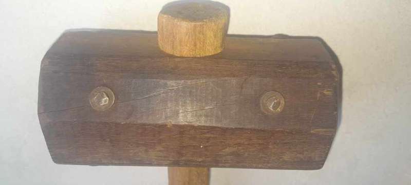 WW II WOODEN TENT PEG MALLET