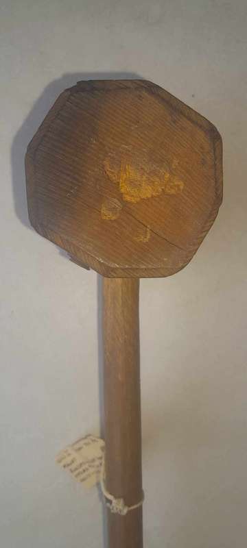 WW II WOODEN TENT PEG MALLET