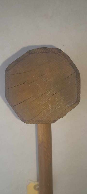 WW II WOODEN TENT PEG MALLET