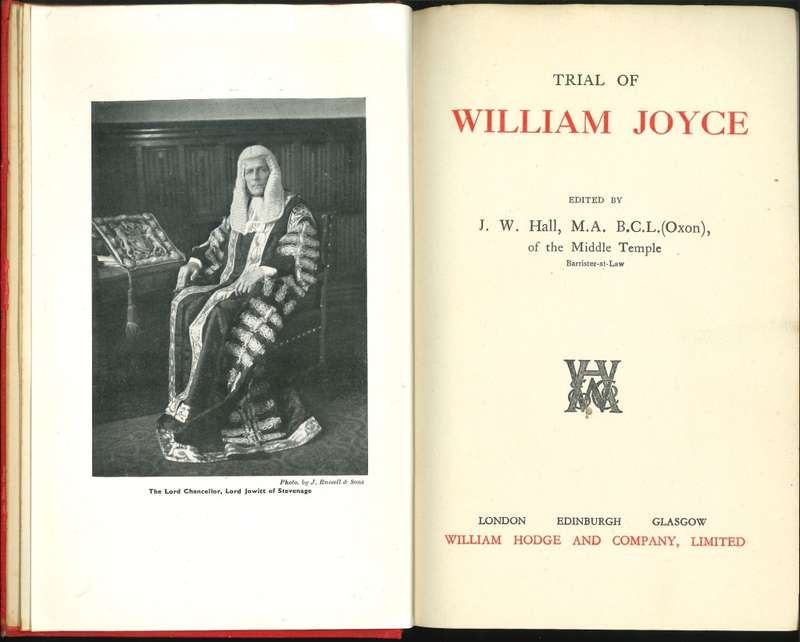 THE TRIAL OF WILLIAM JOYCE **Lord Haw Haw**