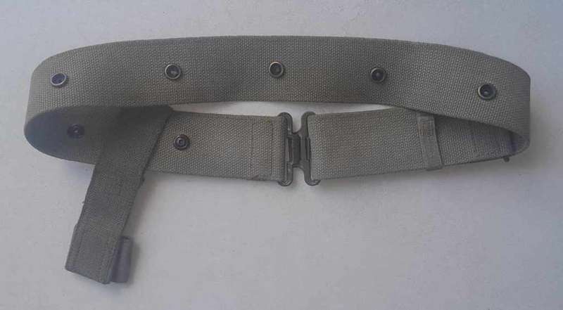 SADF WEBBING BELT AND BAYONET FROG