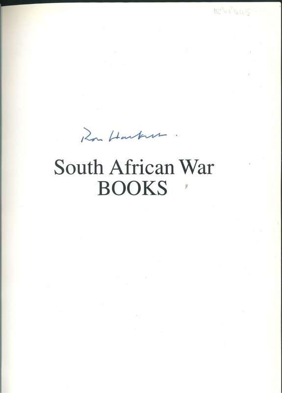 SOUTH AFRICAN WAR BOOKS - Signed Copy