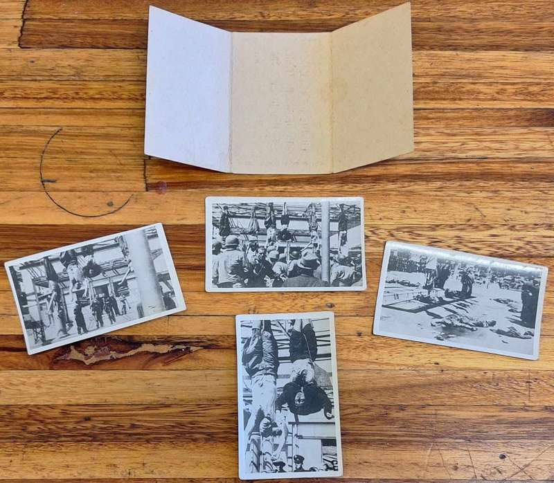 PHOTOS OF MUSSOLINI AND OF HIS MISTRESS EXECUTED BY PARTISANS