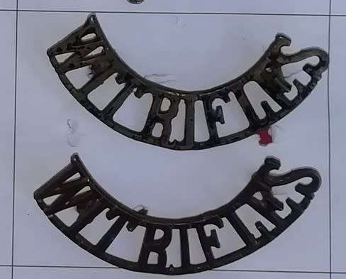 WITWATERSRAND RIFLES SHOULDER TITLES