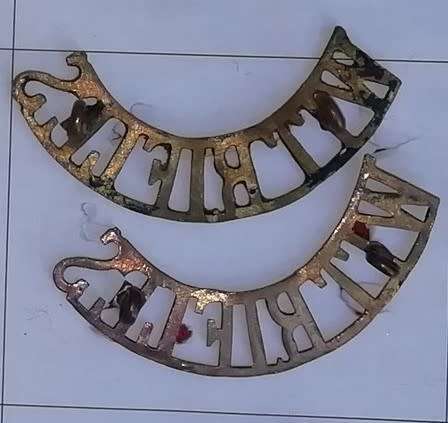 WITWATERSRAND RIFLES SHOULDER TITLES