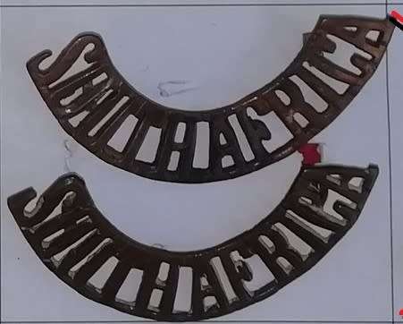 SOUTH AFRICA BRASS SHOULDER TITLES