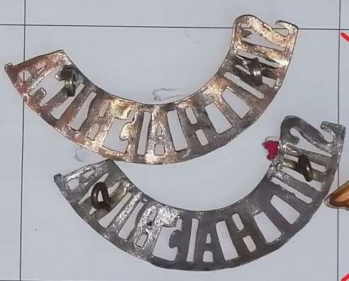 SOUTH AFRICA BRASS SHOULDER TITLES