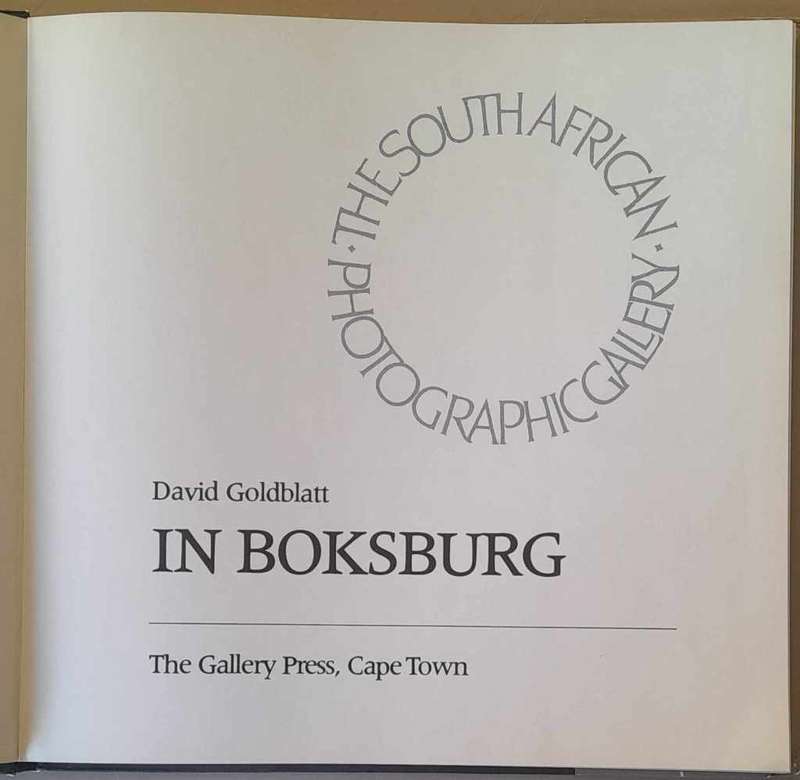 IN BOKSBURG David Goldblatt **1st Edition**