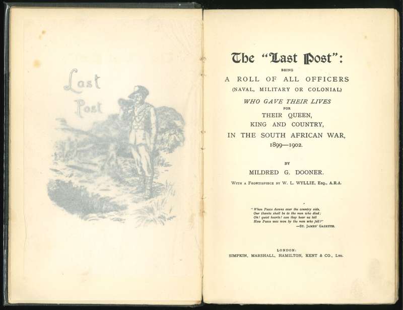 THE "LAST POST" **Anglo-Boer War 1903 Edition**