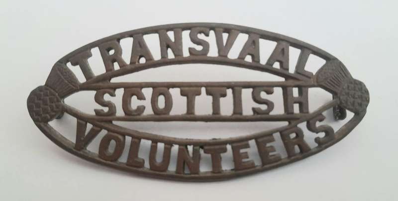 TRANSVAAL SCOTTISH VOLUNTEERS SHOULDER  BADGE WWI