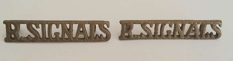 British Army  ROYAL SIGNALS Shoulder Titles **WWII**
