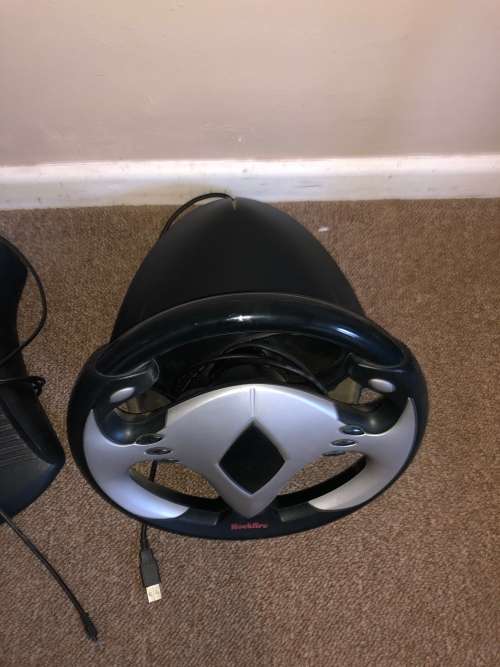 Steering wheel with Pedals (Sold as is. Please read.)