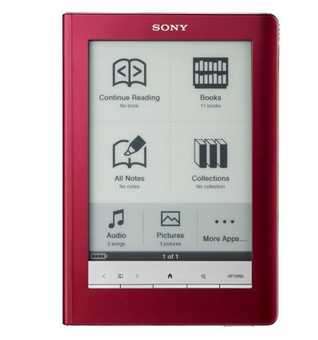 STUNNING RED SONY EBOOK READER PRS-600 WITH XTRAS!!!!!!!