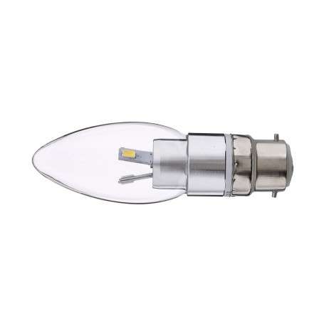LED Light Bulbs: Bayonet Cap B22 Candle Design in Cool white. Collections are allowed.