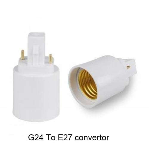 G24 To E27 Socket Base LED Light Bulb Lamp Adapter Converter Holder. Collections are allowed.