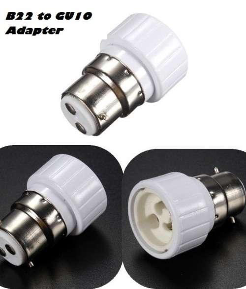Light Bulb, Lamp Socket Converters, Adapters/Adaptors. B22 Male To GU10 Female. Collections Allowed.