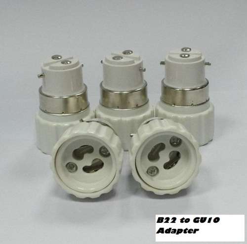 Light Bulb, Lamp Socket Converters, Adapters/Adaptors. B22 Male To GU10 Female. Collections Allowed.