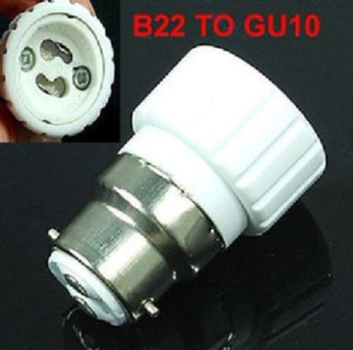 Light Bulb, Lamp Socket Converters, Adapters/Adaptors. B22 Male To GU10 Female. Collections Allowed.