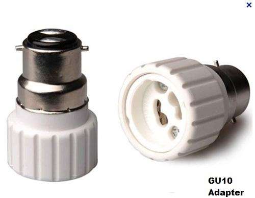 Light Bulb, Lamp Socket Converters, Adapters/Adaptors. B22 Male To GU10 Female. Collections Allowed.