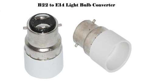 Light Bulb, Lamp Socket Converters, Adapters (Adaptors). B22 Male To E14 Female. Collections Allowed