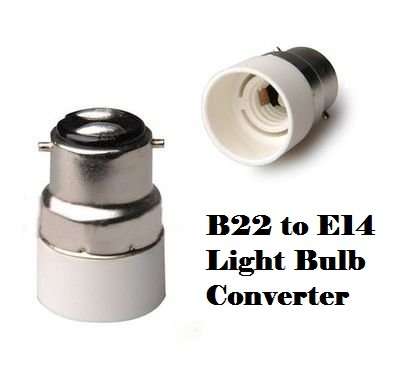 Light Bulb, Lamp Socket Converters, Adapters (Adaptors). B22 Male To E14 Female. Collections Allowed