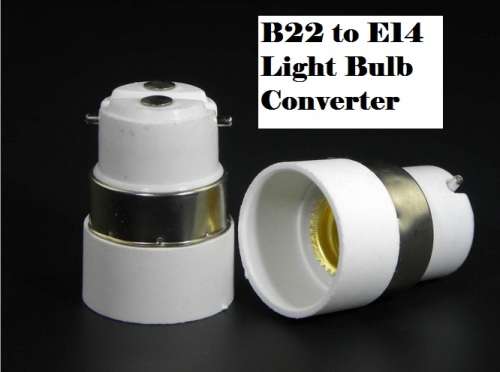 Light Bulb, Lamp Socket Converters, Adapters (Adaptors). B22 Male To E14 Female. Collections Allowed