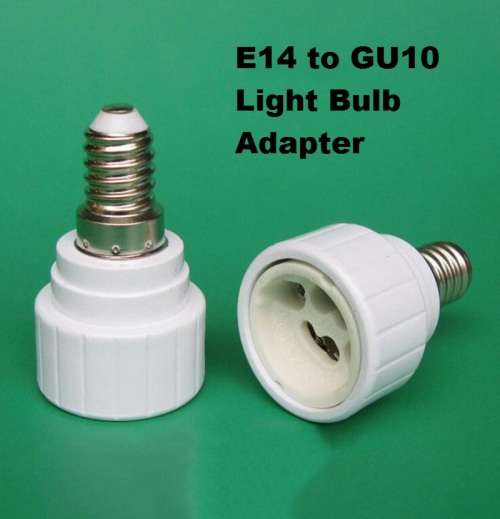 E14 Male to GU10 Female Light Bulb Socket Converters, Adapters (Adaptors). Collections Are Allowed.