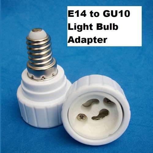 E14 Male to GU10 Female Light Bulb Socket Converters, Adapters (Adaptors). Collections Are Allowed.