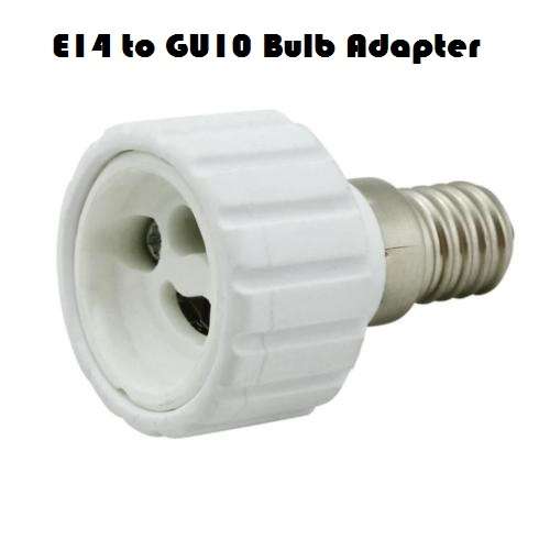 E14 Male to GU10 Female Light Bulb Socket Converters, Adapters (Adaptors). Collections Are Allowed.