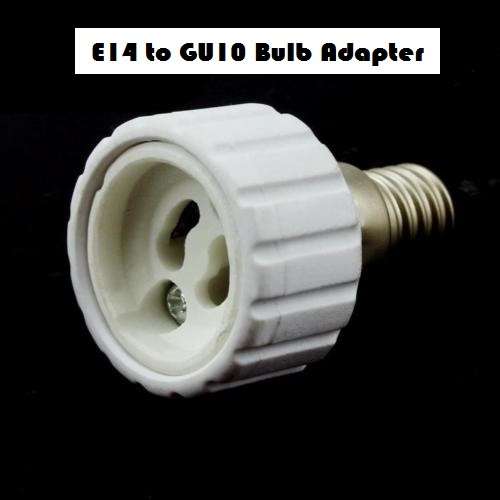 E14 Male to GU10 Female Light Bulb Socket Converters, Adapters (Adaptors). Collections Are Allowed.
