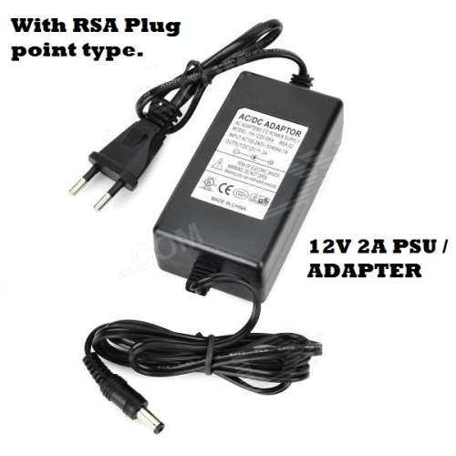AC/DC ADAPTER POWER SUPPLY/TRANSFORMER IDEAL FOR LED STRIPS: 24W 12V 2A. Collections allowed.