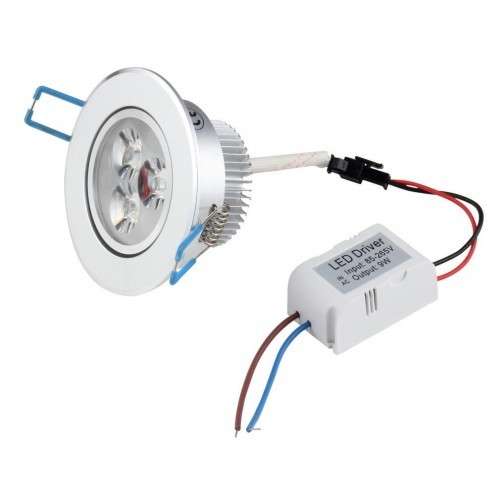 LED LIGHT BULB: 3W CEILING SPOTLIGHT / DOWNLIGHT with HOUSING + SWIVEL FUNCTION. Collections allowed