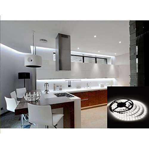 LED STRIP LIGHTS: 12Volts Waterproof SMD3528 Cool White 5-metre Rolls. Collections allowed.