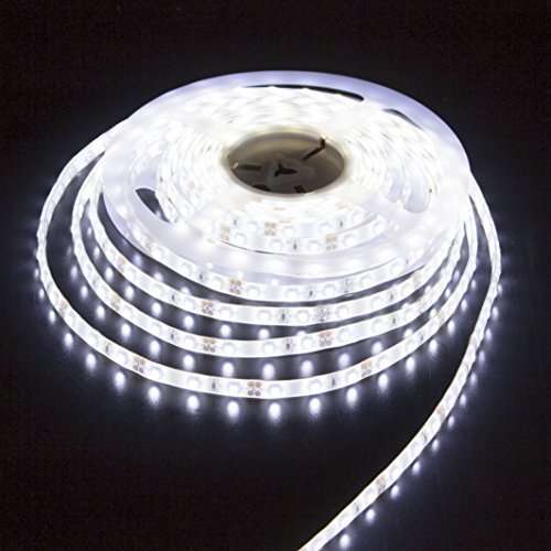 LED STRIP LIGHTS: 12Volts Waterproof SMD3528 Cool White 5-metre Rolls. Collections allowed.