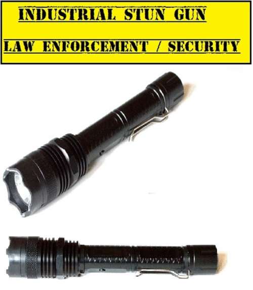Rechargeable Electric Shock Stun Gun with LED Flashlight Torch. Collections are allowed.