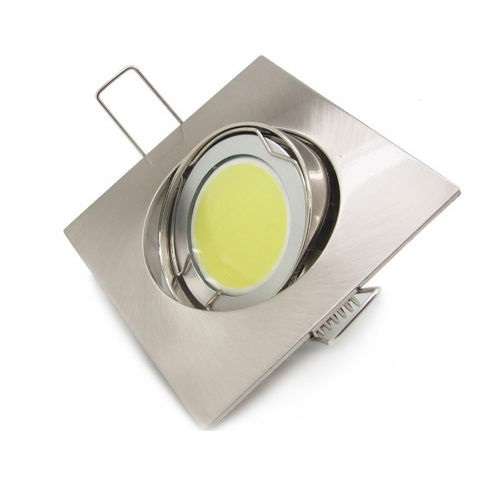 Downlight Fittings/Holders/Housings Square Satin Chrome With Tilt Function. Collections Are Allowed.