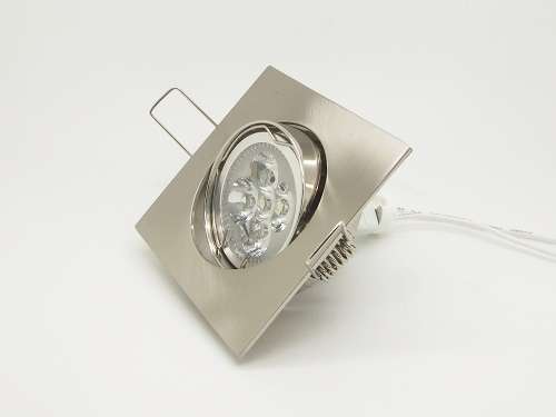 Downlight Fittings/Holders/Housings Square Satin Chrome With Tilt Function. Collections Are Allowed.