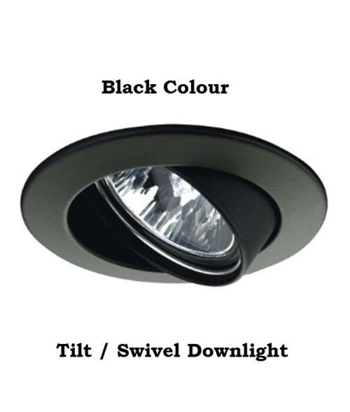 Matt Black Downlight Fittings Nouveau Classic Design with  Swivel Tilt Function. Collections Allowed