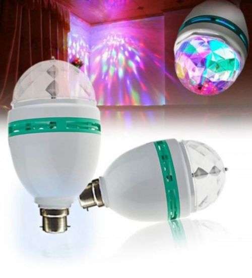 Rotating Party Disco Stage Light: Colourful Compact B22.Collections allowed.