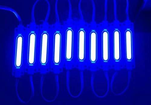 LED LIGHT MODULES: WATERPROOF COB INJECTION in BLUE COLOUR. Collections are allowed.