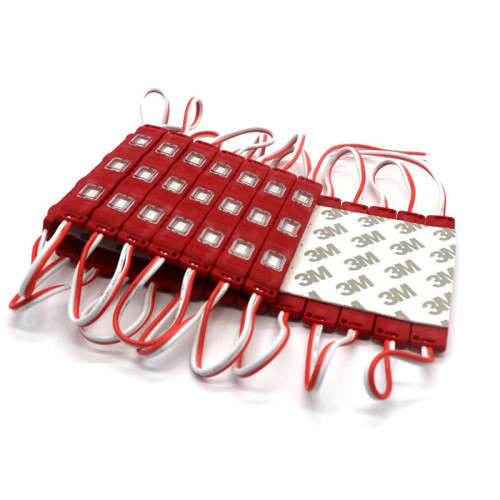 LED Light Modules: Waterproof Injection Moulded with Lens. Red Colour. Collections allowed