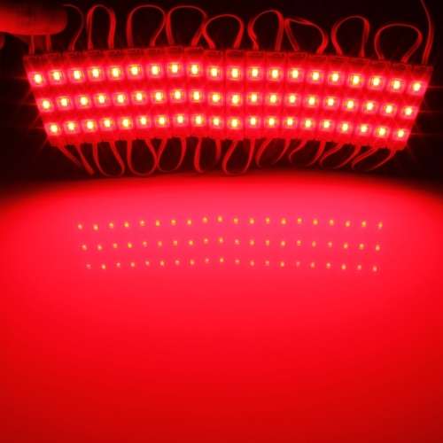 LED Light Modules: Waterproof Injection Moulded with Lens. Red Colour. Collections allowed
