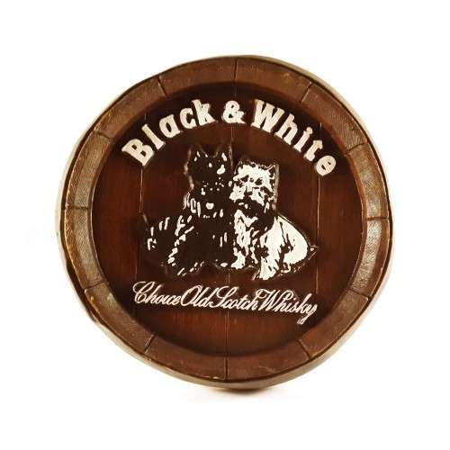 Black & White Scotch Whisky Barrel Ends. Brand New Products. Collections are allowed.