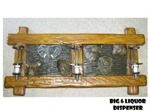 Big 6 Animal Heads with 3 Optics Liquor Dispensers. Brand New Products. Collections Are Allowed.